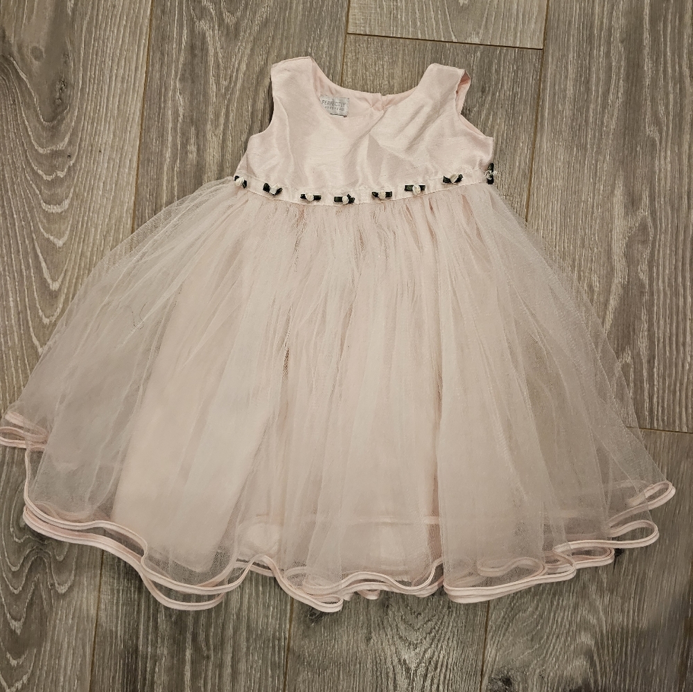 Pink flower girl dress